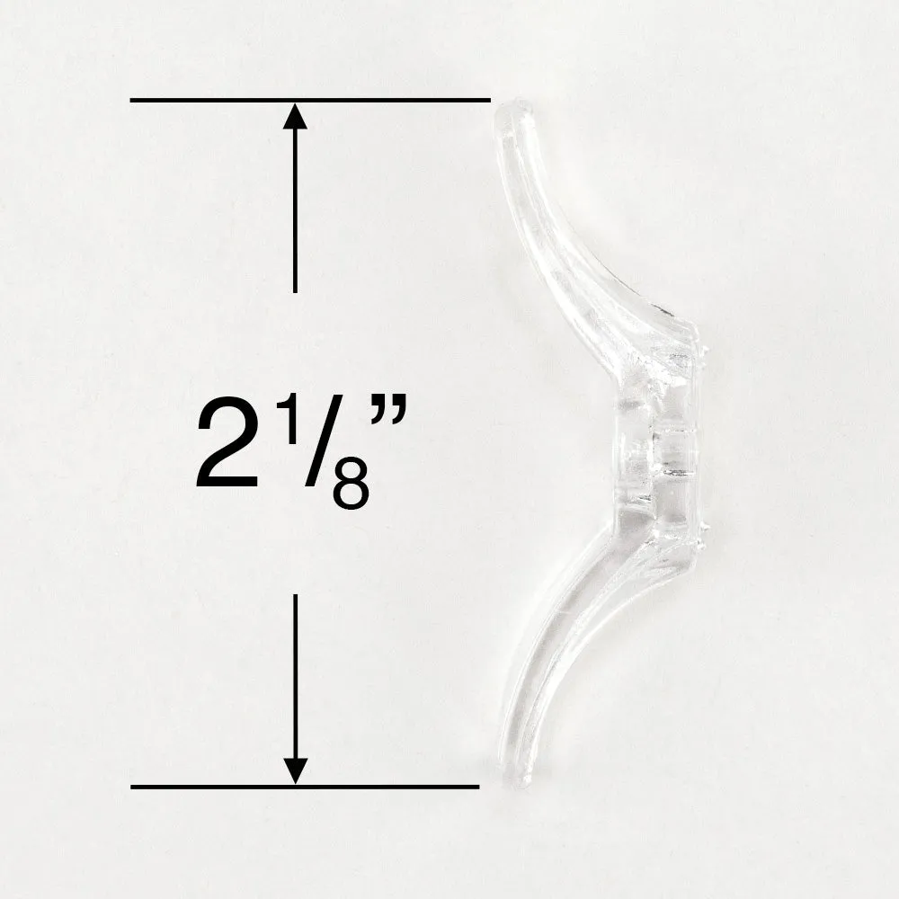 2" Plastic Cord Cleats - Clear - Keep Cords Tied Up