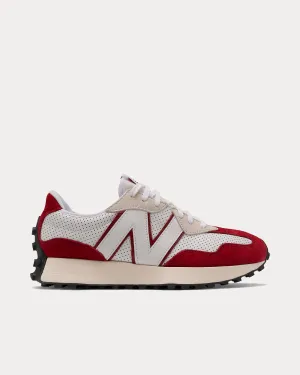 327 White & Scarlet Low Top Sneakers
