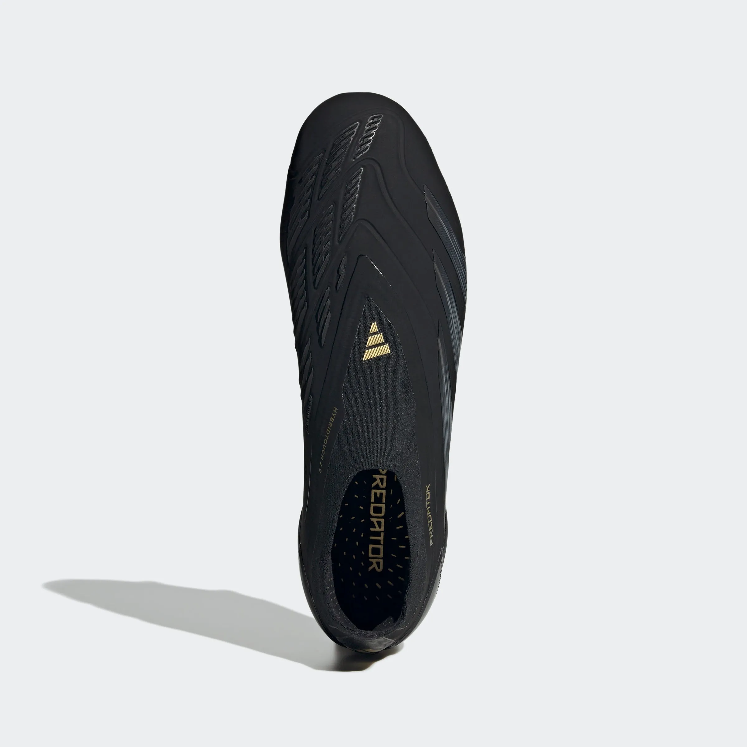 adidas Predator Elite Laceless Firm Ground Soccer Cleats | Core Black-Carbon-Gold Metallic | Men's