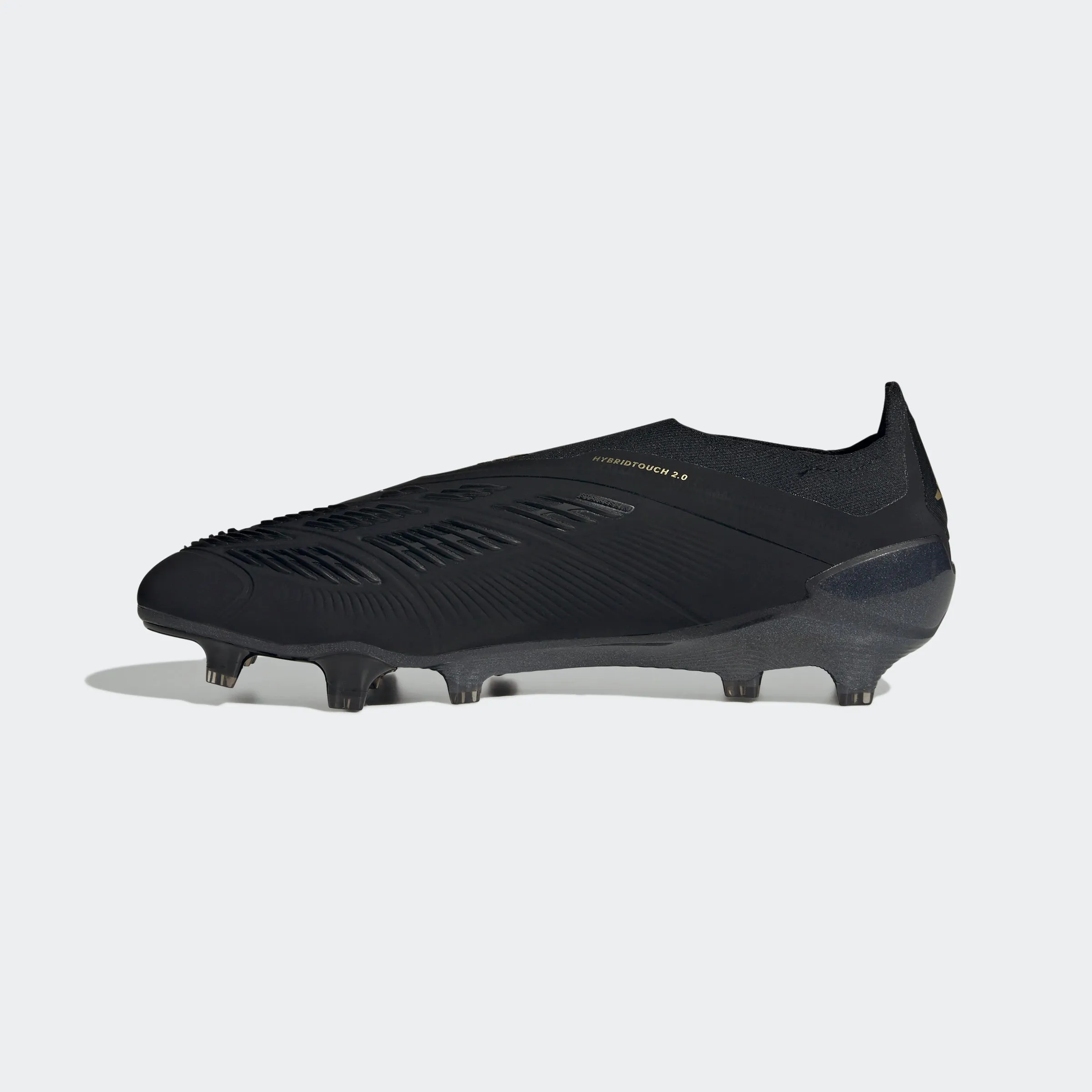 adidas Predator Elite Laceless Firm Ground Soccer Cleats | Core Black-Carbon-Gold Metallic | Men's