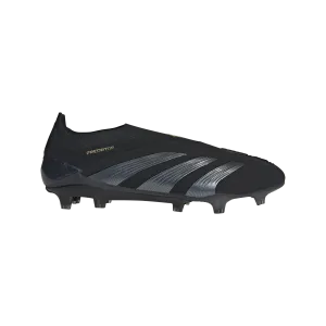 adidas Predator Elite Laceless Firm Ground Soccer Cleats | Core Black-Carbon-Gold Metallic | Men's