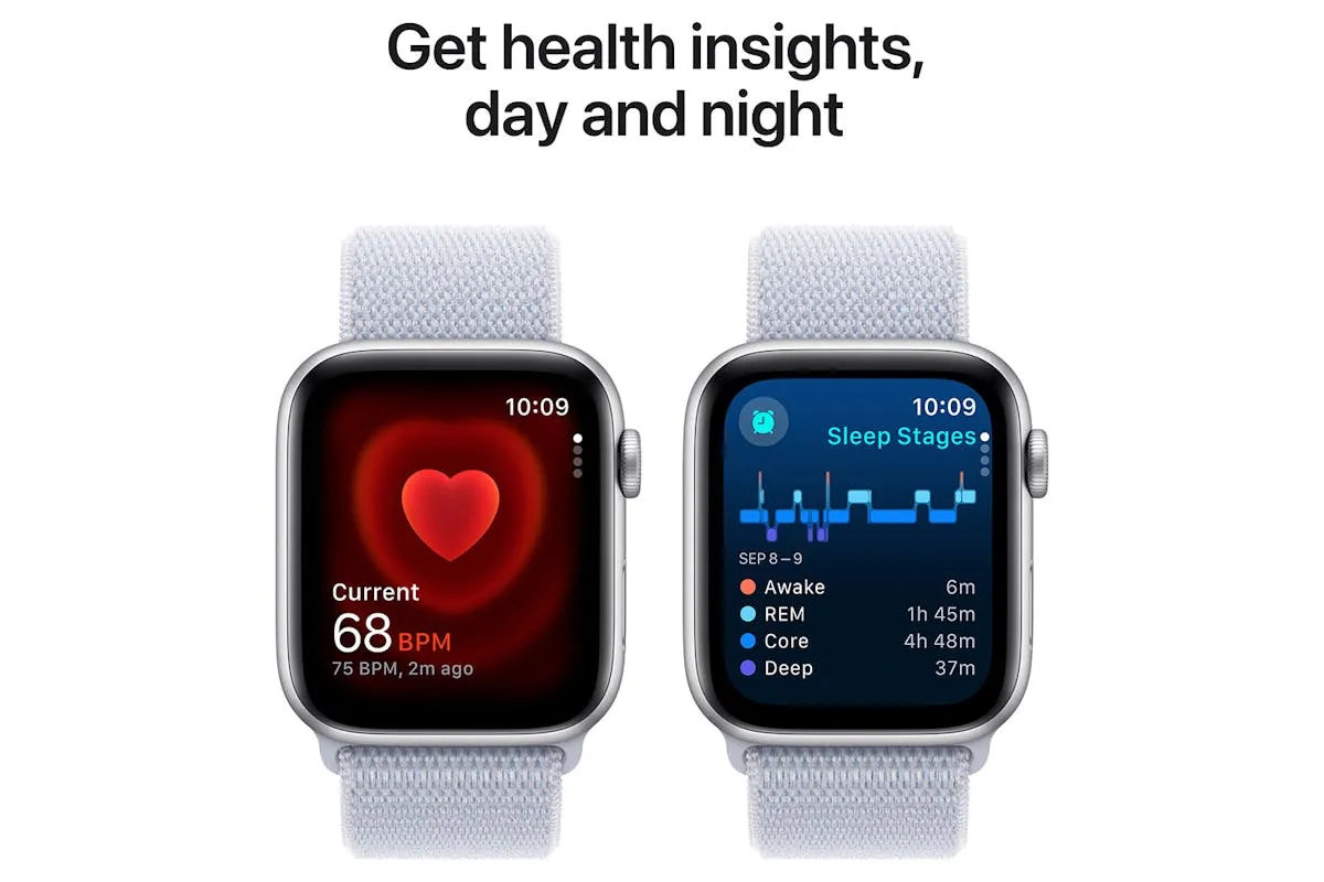 Apple Watch SE GPS   Cellular | 44mm | Silver Aluminium Case with Blue Cloud Sport Loop