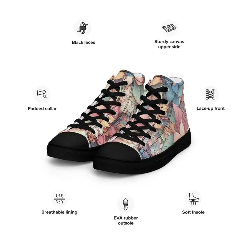 Bold Floral Graphic High Tops
