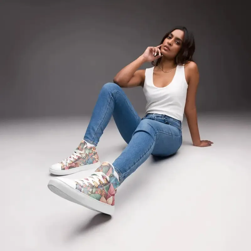 Bold Floral Graphic High Tops