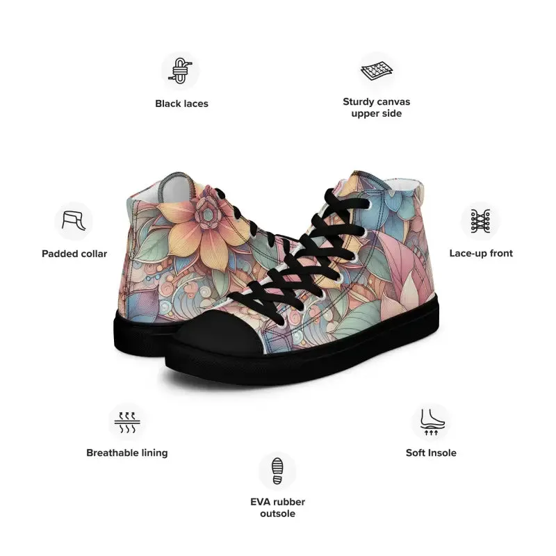 Bold Floral Graphic High Tops