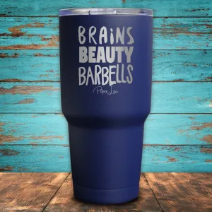 Brains, Beauty, Barbells Coated Drinkware