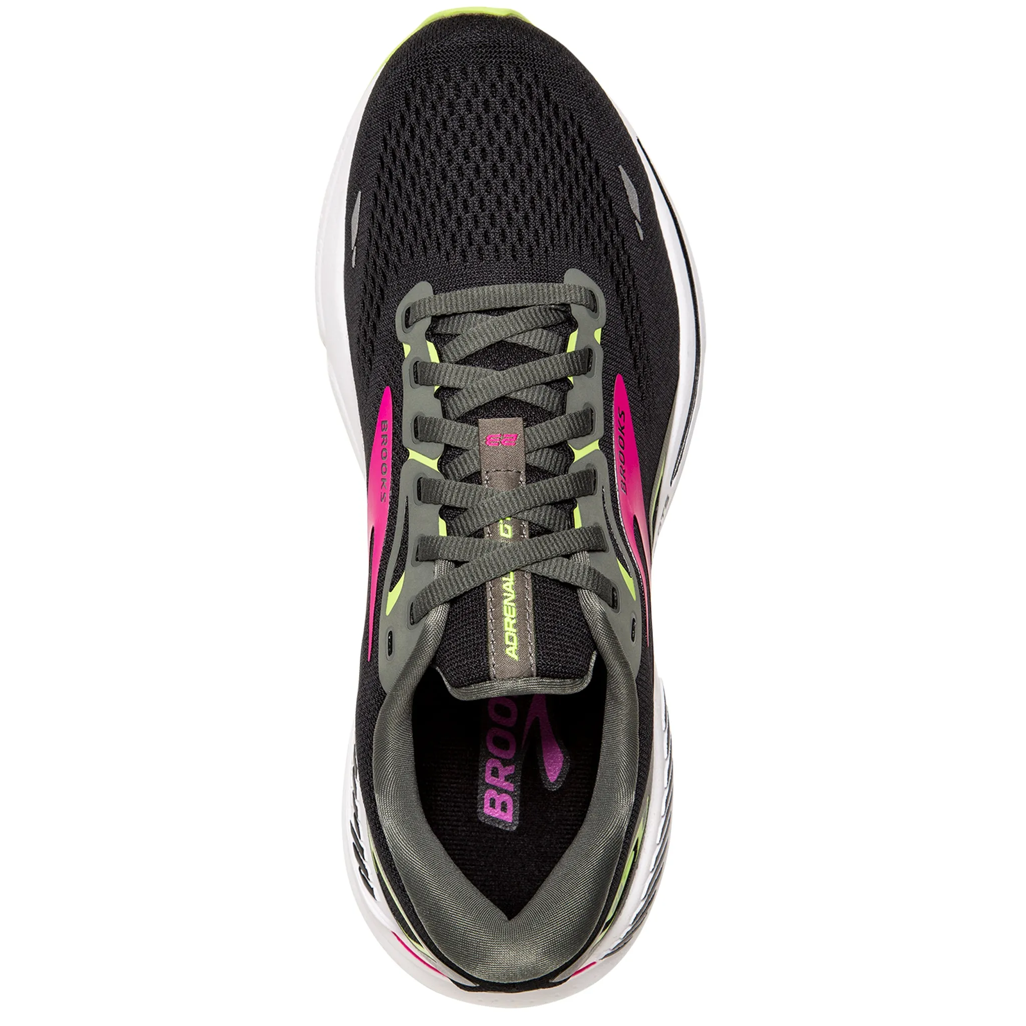 Brooks Adrenaline GTS 23 Women's A Narrow Fit Black-Gunmetal-Sharp Green