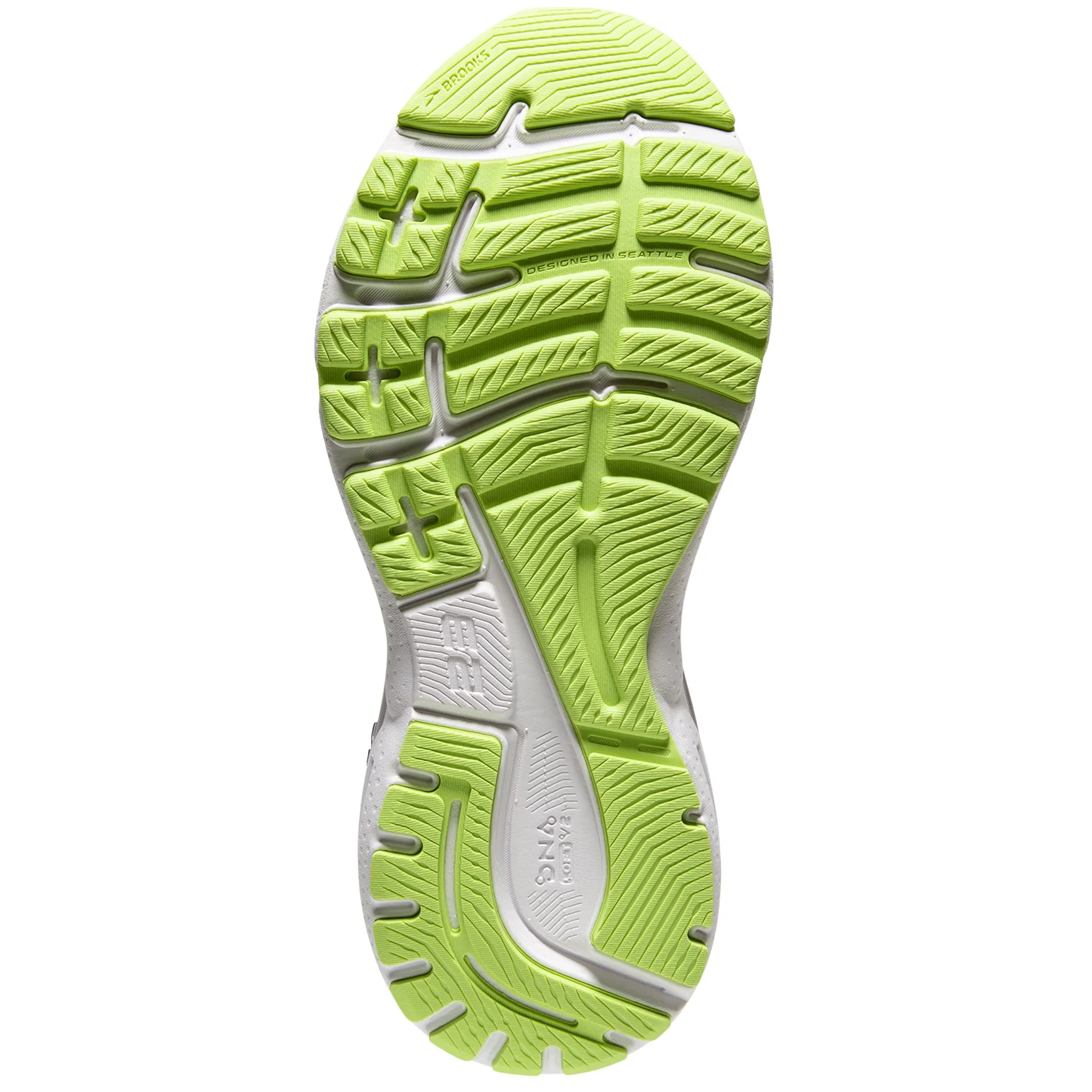 Brooks Adrenaline GTS 23 Women's A Narrow Fit Black-Gunmetal-Sharp Green