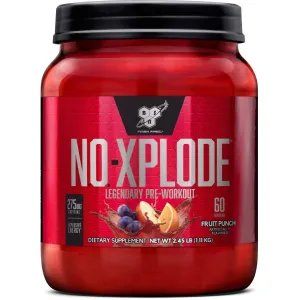 BSN N.O.-XPLODE Pre Workout Supplement with Creatine, Beta-Alanine, and Energy, Flavor: Fruit Punch, 60 Servings (Package may vary)