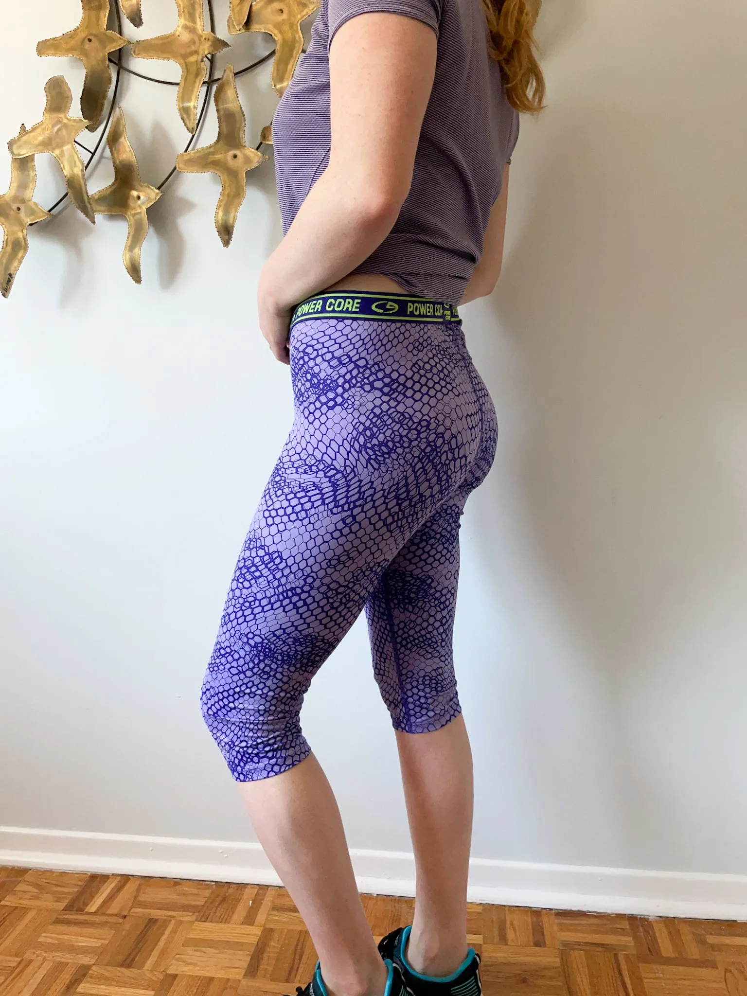 Champion Power Core Purple Workout Capri Leggings - Large