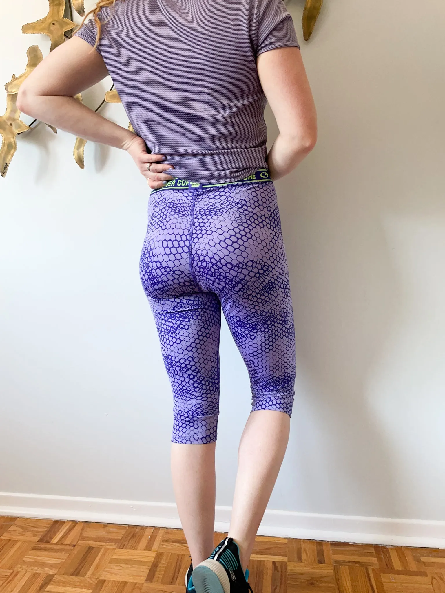 Champion Power Core Purple Workout Capri Leggings - Large