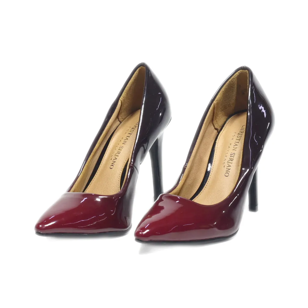 Christian Siriano High-Heel Shoes Fabric Maroon Colour For Women