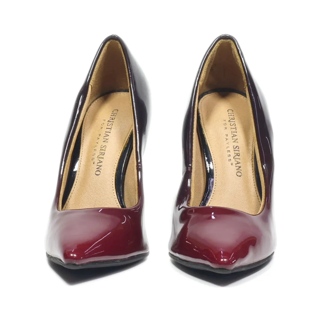 Christian Siriano High-Heel Shoes Fabric Maroon Colour For Women