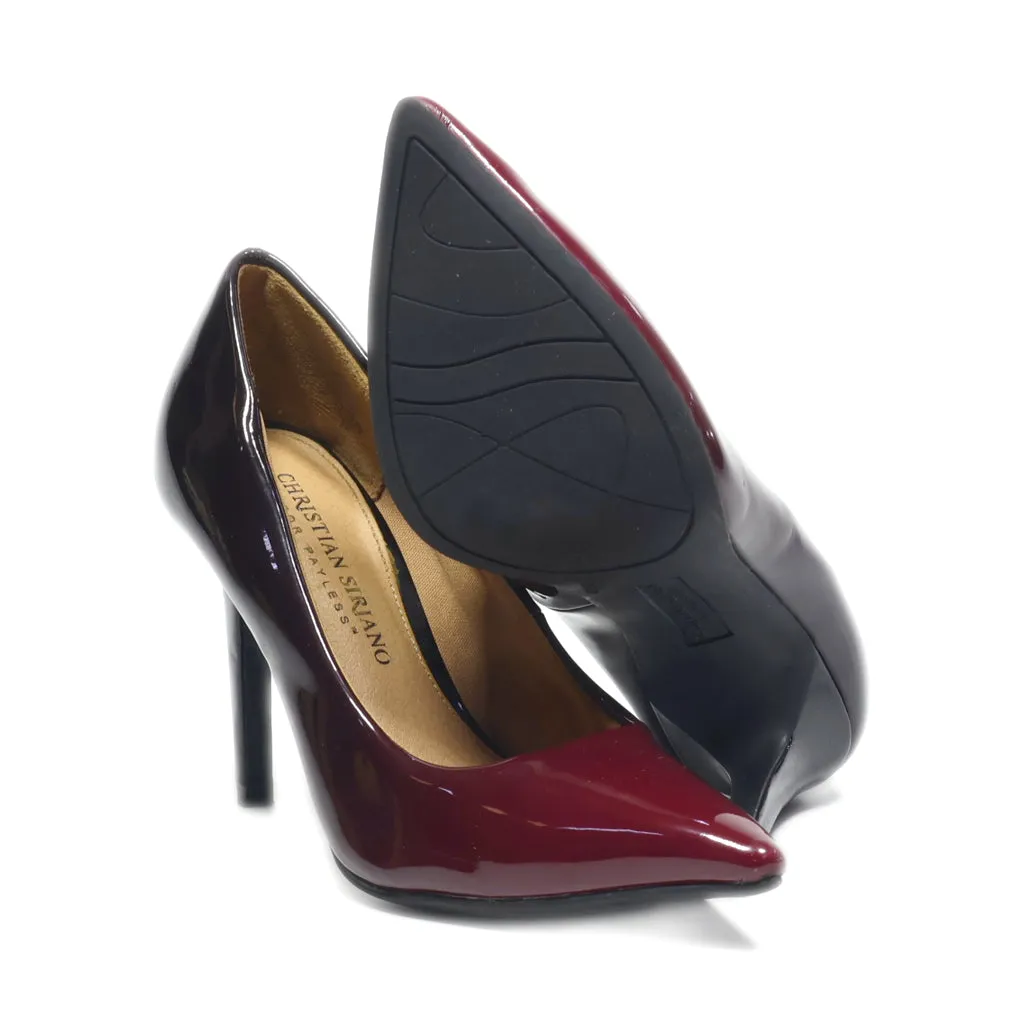 Christian Siriano High-Heel Shoes Fabric Maroon Colour For Women