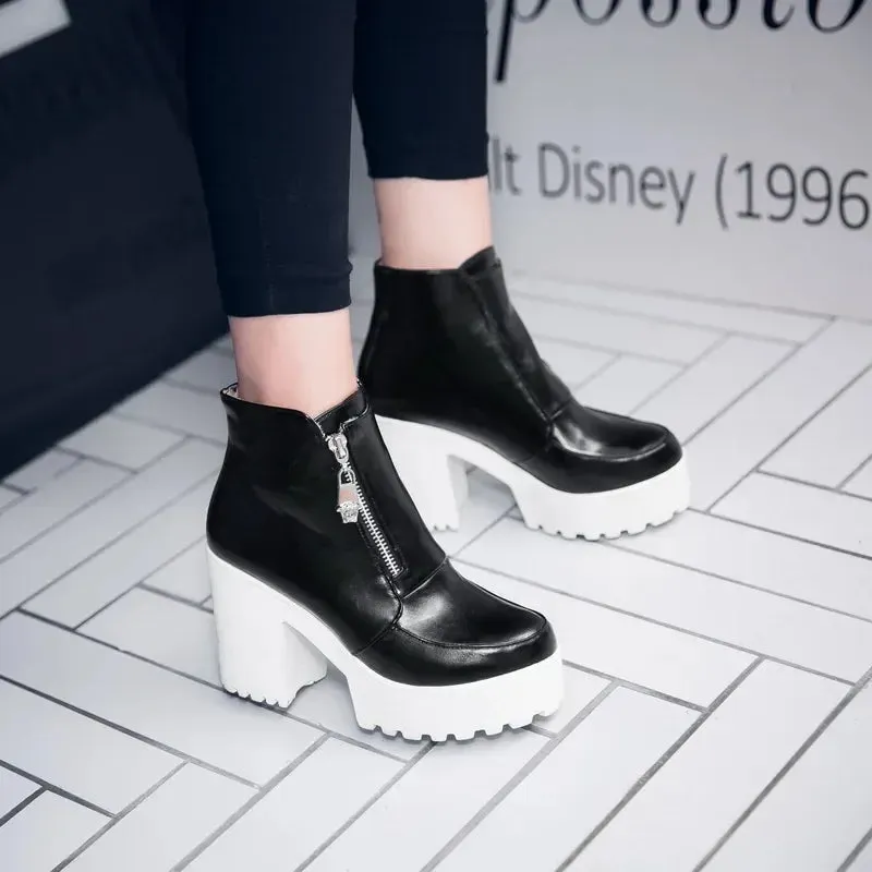 Chunky Platform Ankle Boots
