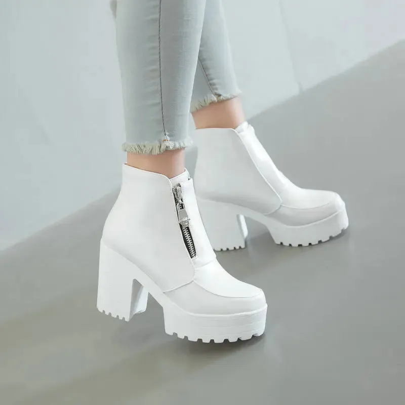Chunky Platform Ankle Boots