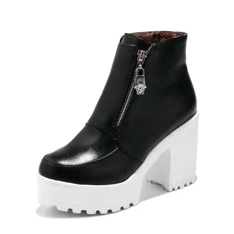 Chunky Platform Ankle Boots
