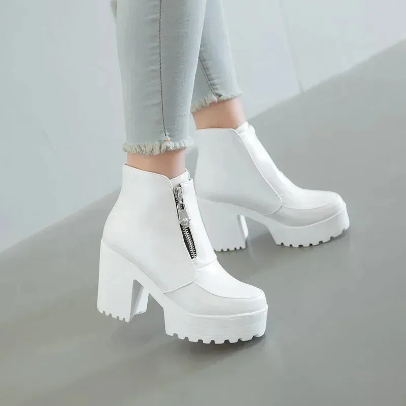Chunky Platform Ankle Boots