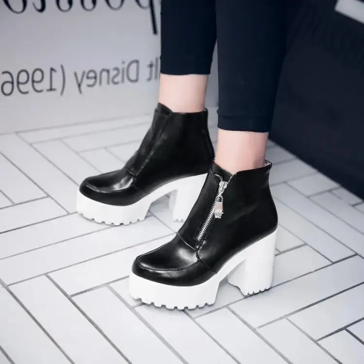 Chunky Platform Ankle Boots