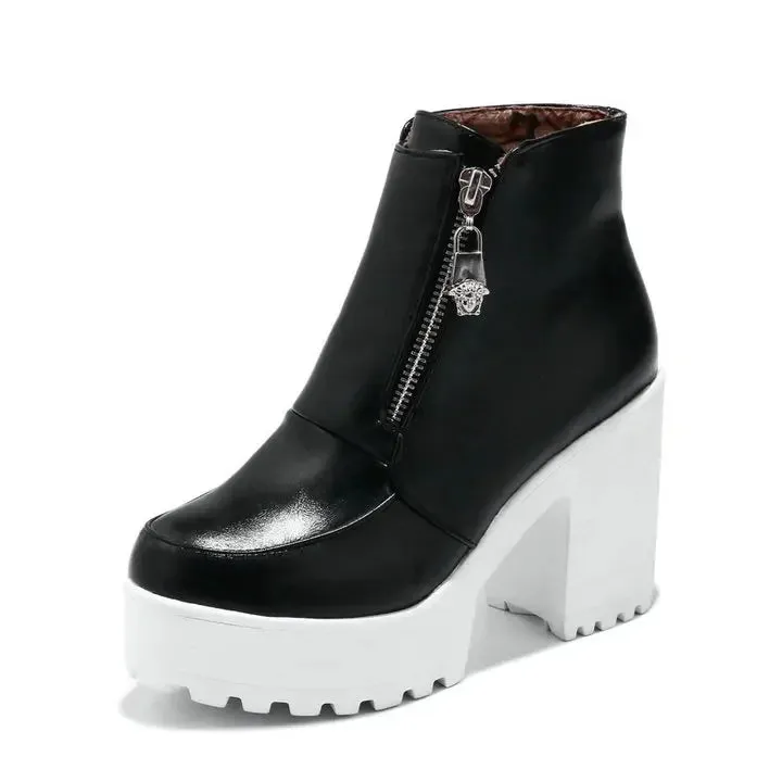Chunky Platform Ankle Boots