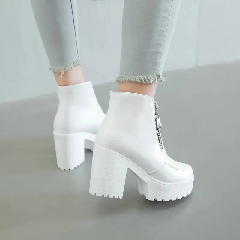 Chunky Platform Ankle Boots