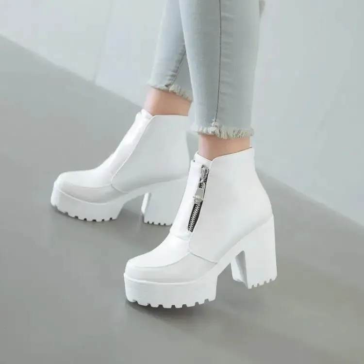 Chunky Platform Ankle Boots