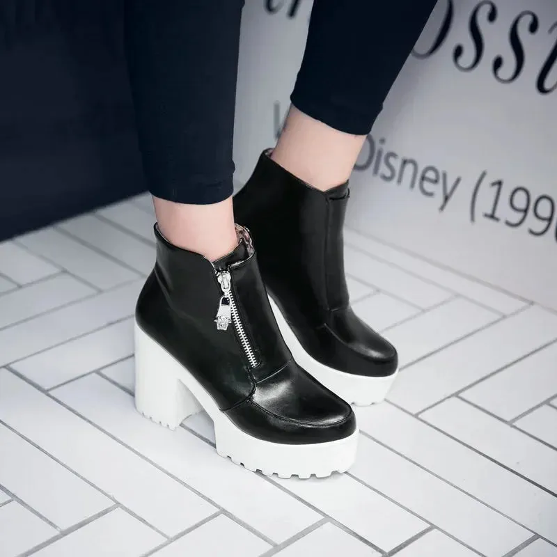 Chunky Platform Ankle Boots