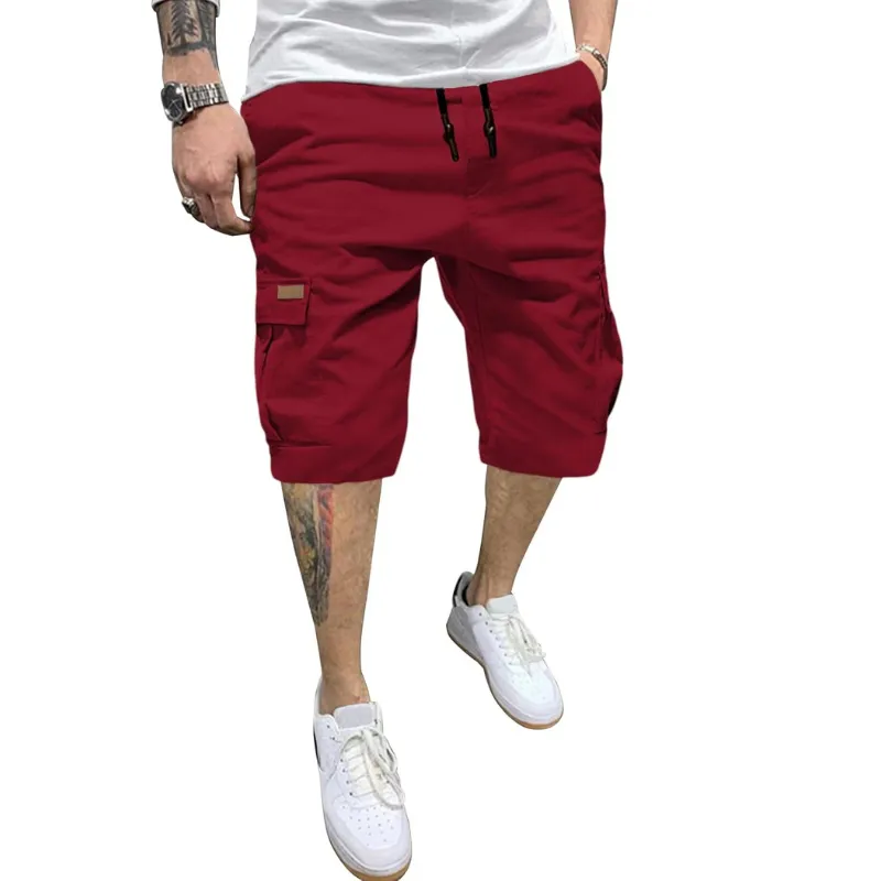 Classic Casual Drawstring Design Cargo Shorts