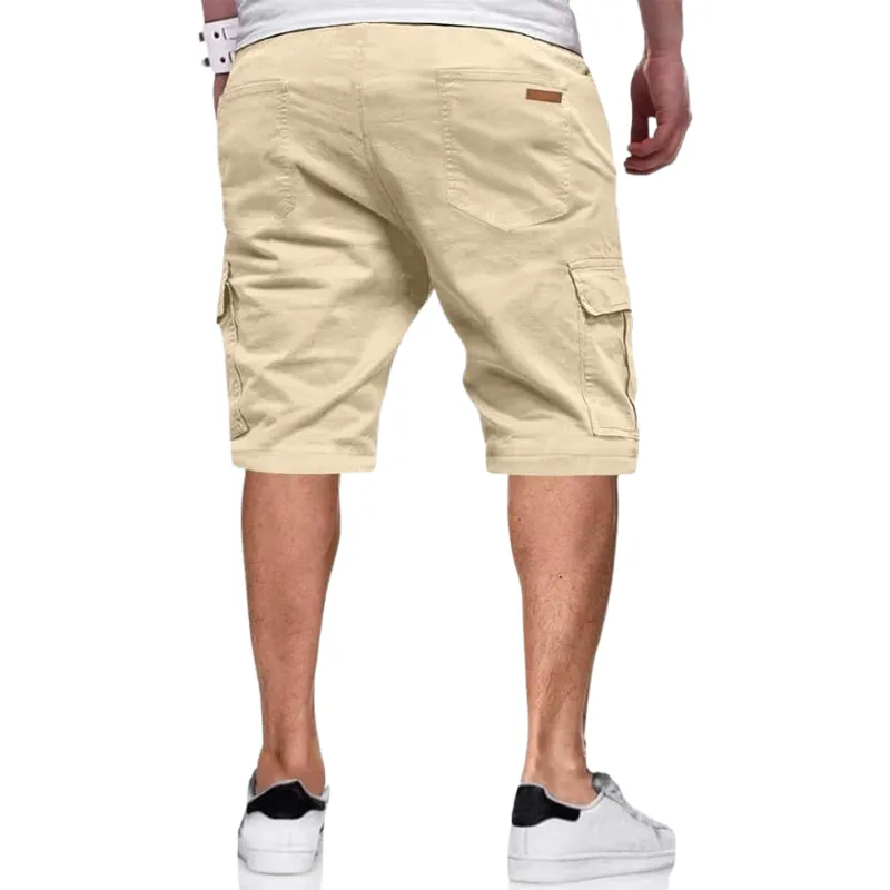 Classic Casual Drawstring Design Cargo Shorts