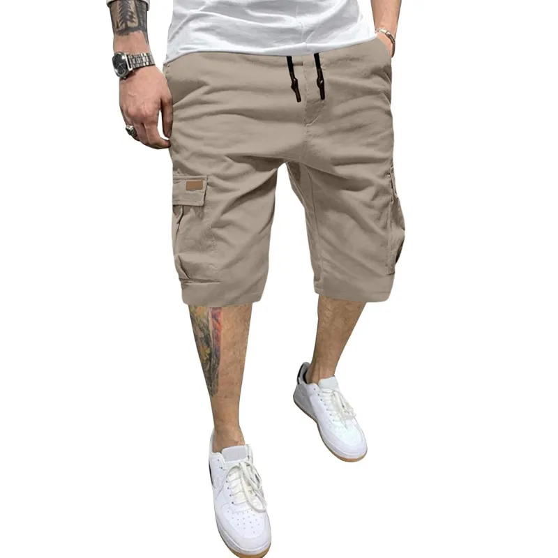 Classic Drawstring Design Cargo Shorts