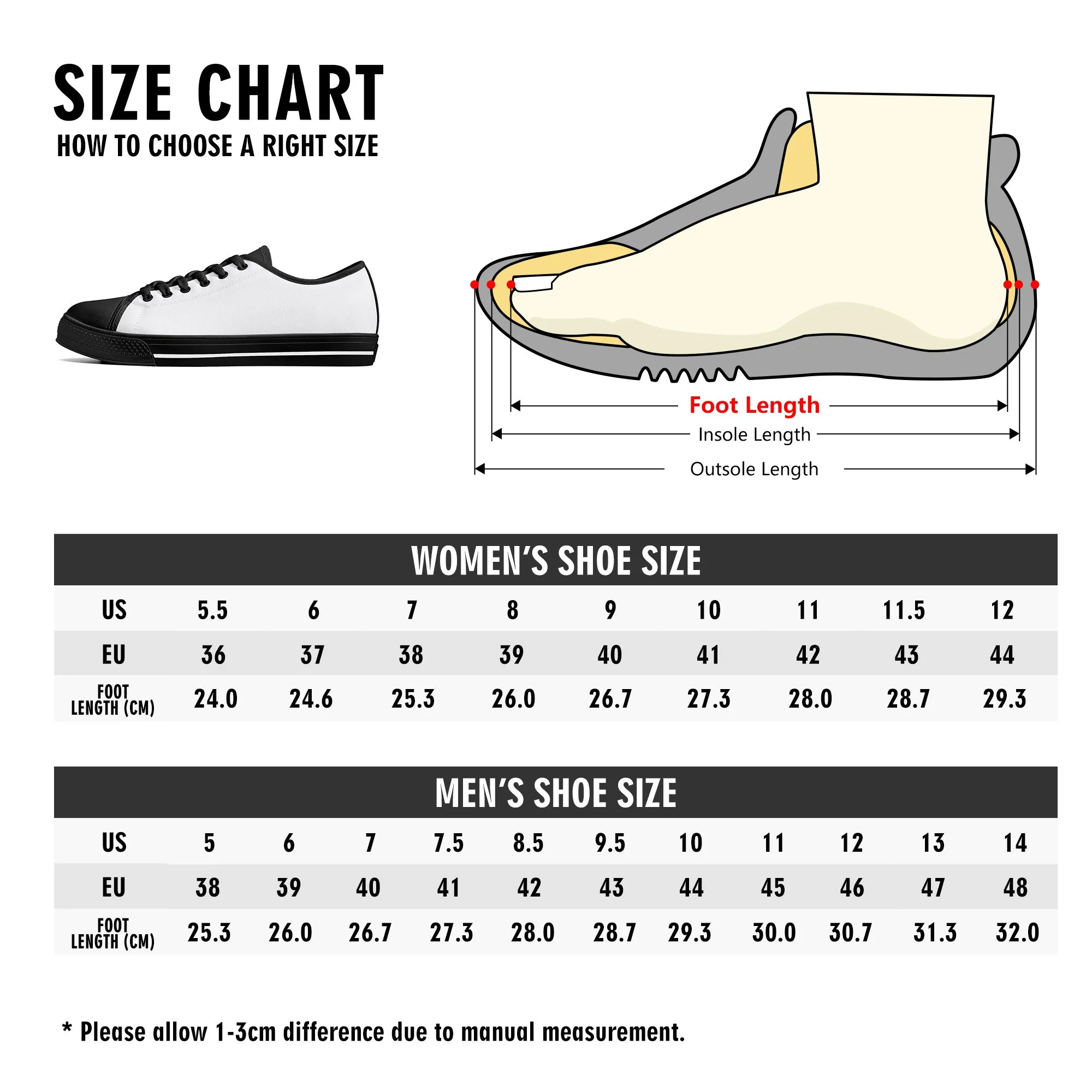 Enchanted Waves: Rainbow Mermaid Dancing in the Sea Womens Low Top Canvas Sneakers US5.5 - US12