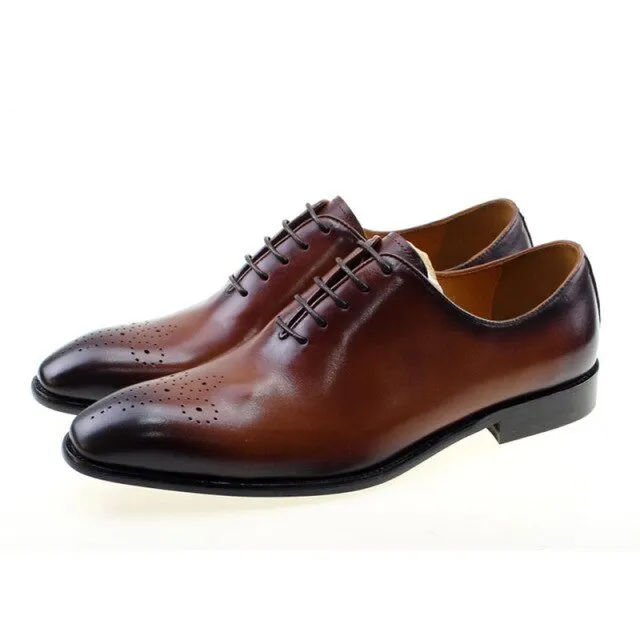 Exotic Dot Style Brogue Dress Shoes