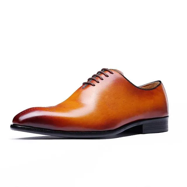 Exotic Dot Style Brogue Dress Shoes