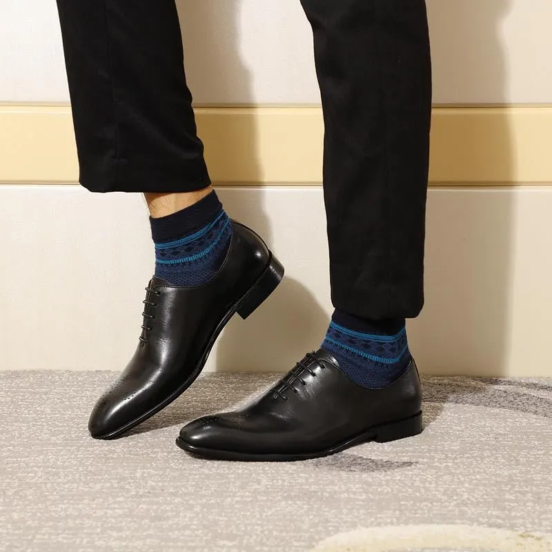 Exotic Dot Style Brogue Dress Shoes