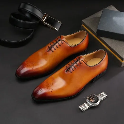 Exotic Dot Style Brogue Dress Shoes