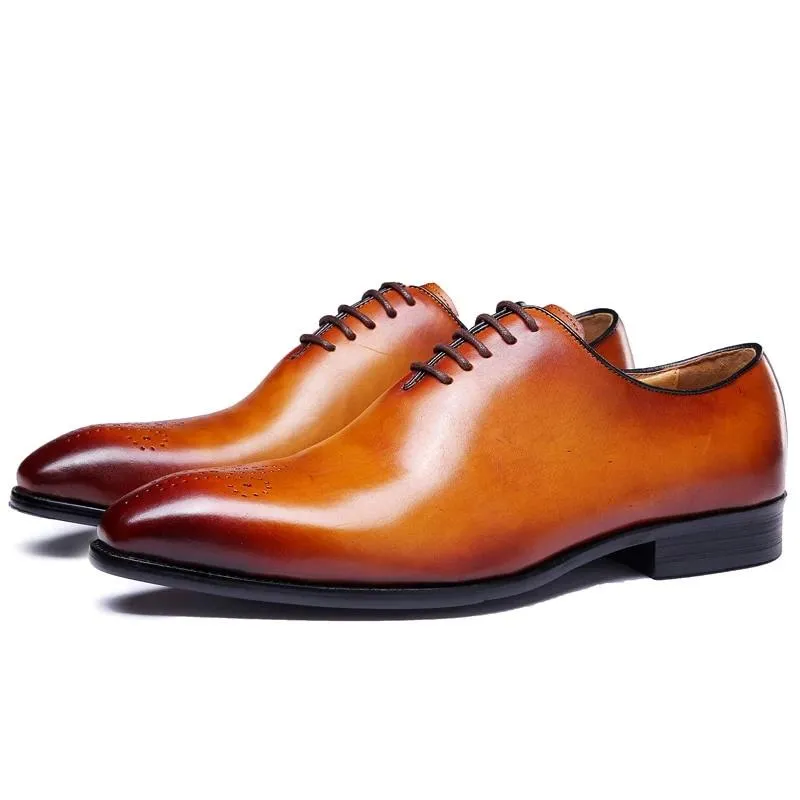 Exotic Dot Style Brogue Dress Shoes