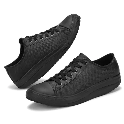Gogfreg Men's Fashion Sneakers: Arch Support, Orthopedic Comfort, and Uniquely Stylish Casual Shoes for Men Black US10