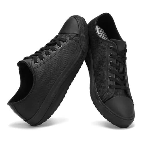 Gogfreg Men's Fashion Sneakers: Arch Support, Orthopedic Comfort, and Uniquely Stylish Casual Shoes for Men Black US10
