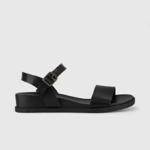 Graice Comfort Wedge Sandal Black 01372