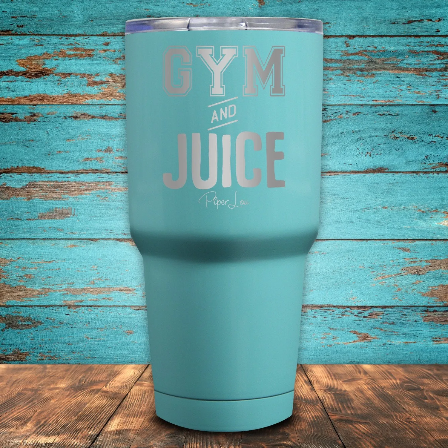 Gym & Juice Coated Drinkware