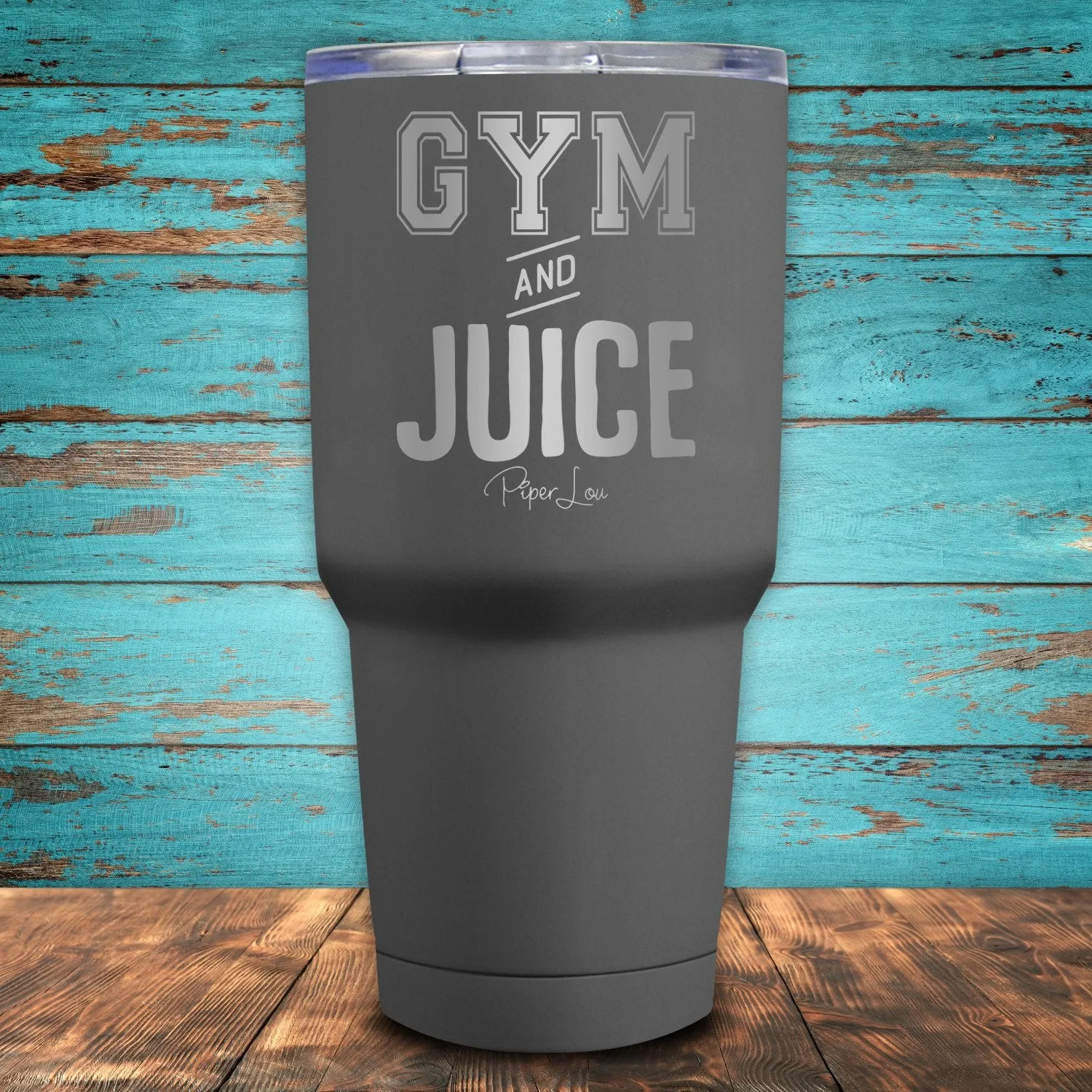 Gym & Juice Coated Drinkware