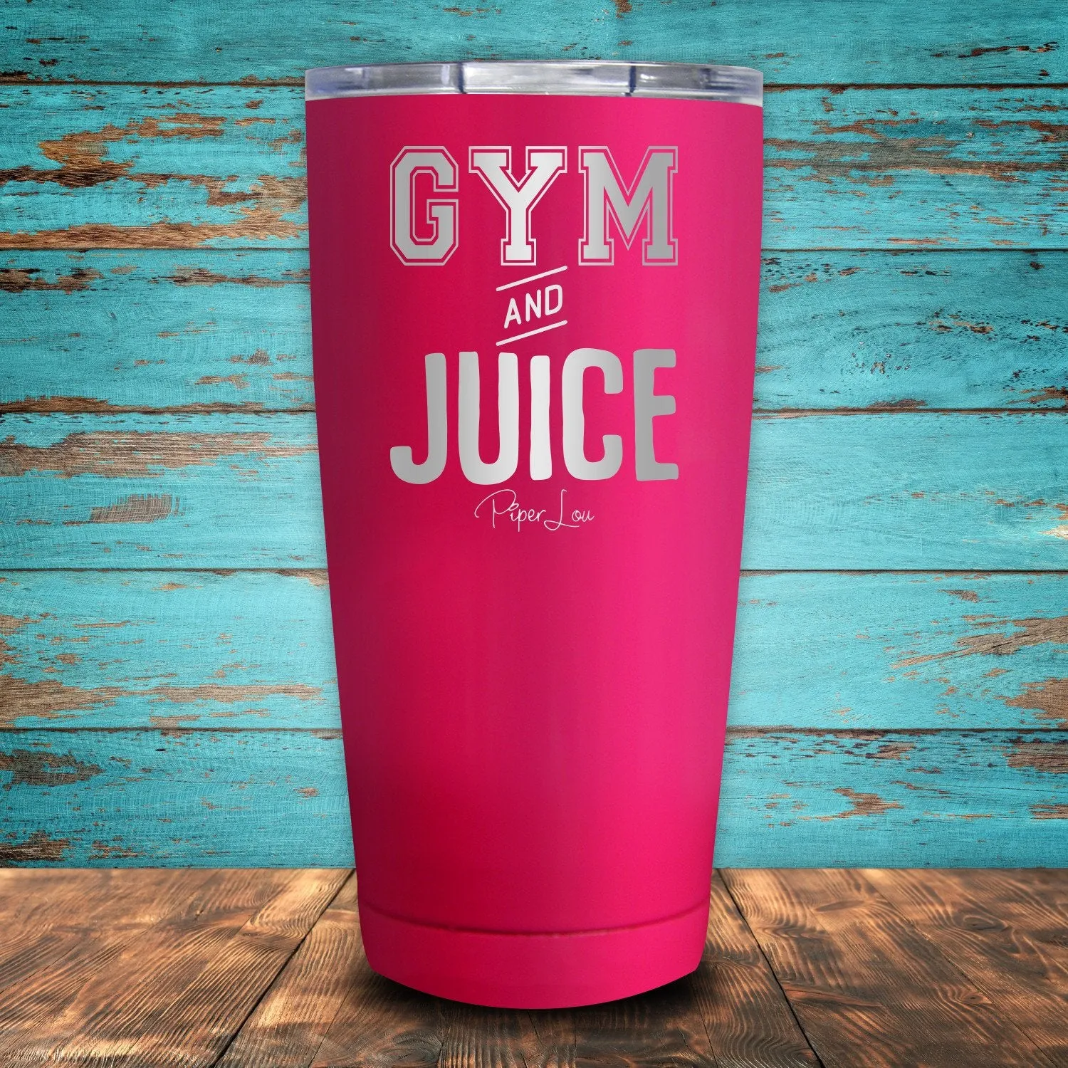 Gym & Juice Coated Drinkware