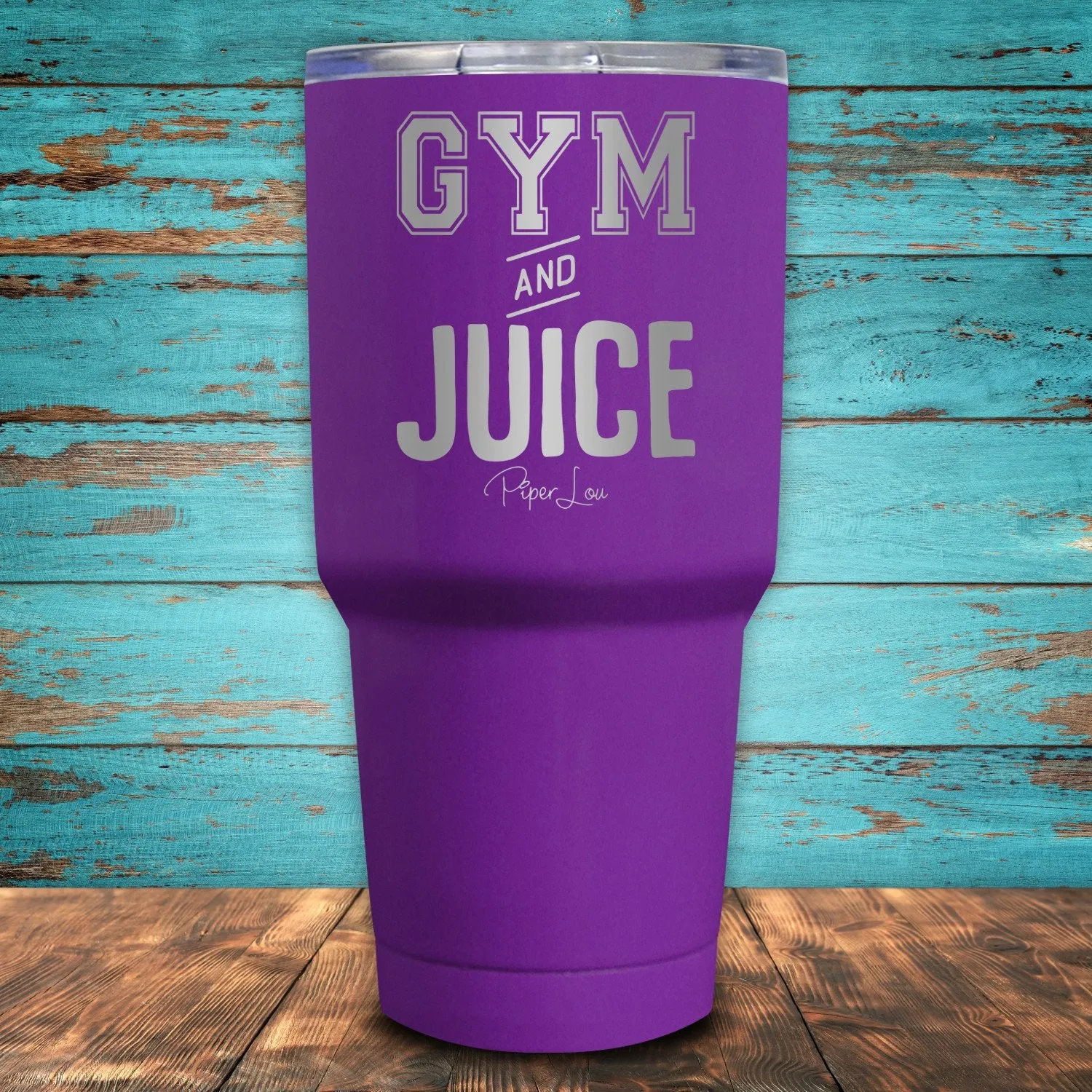 Gym & Juice Coated Drinkware