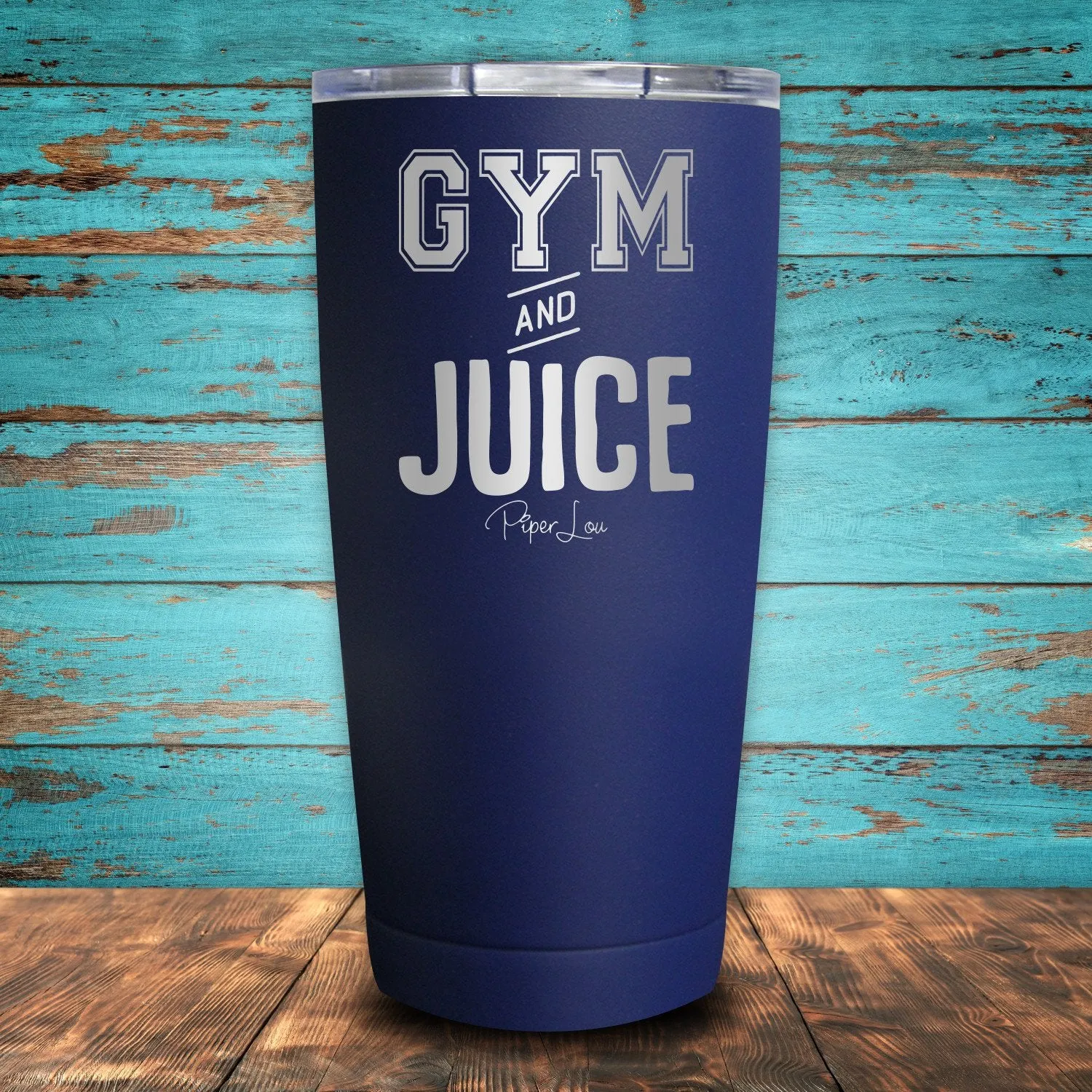 Gym & Juice Coated Drinkware