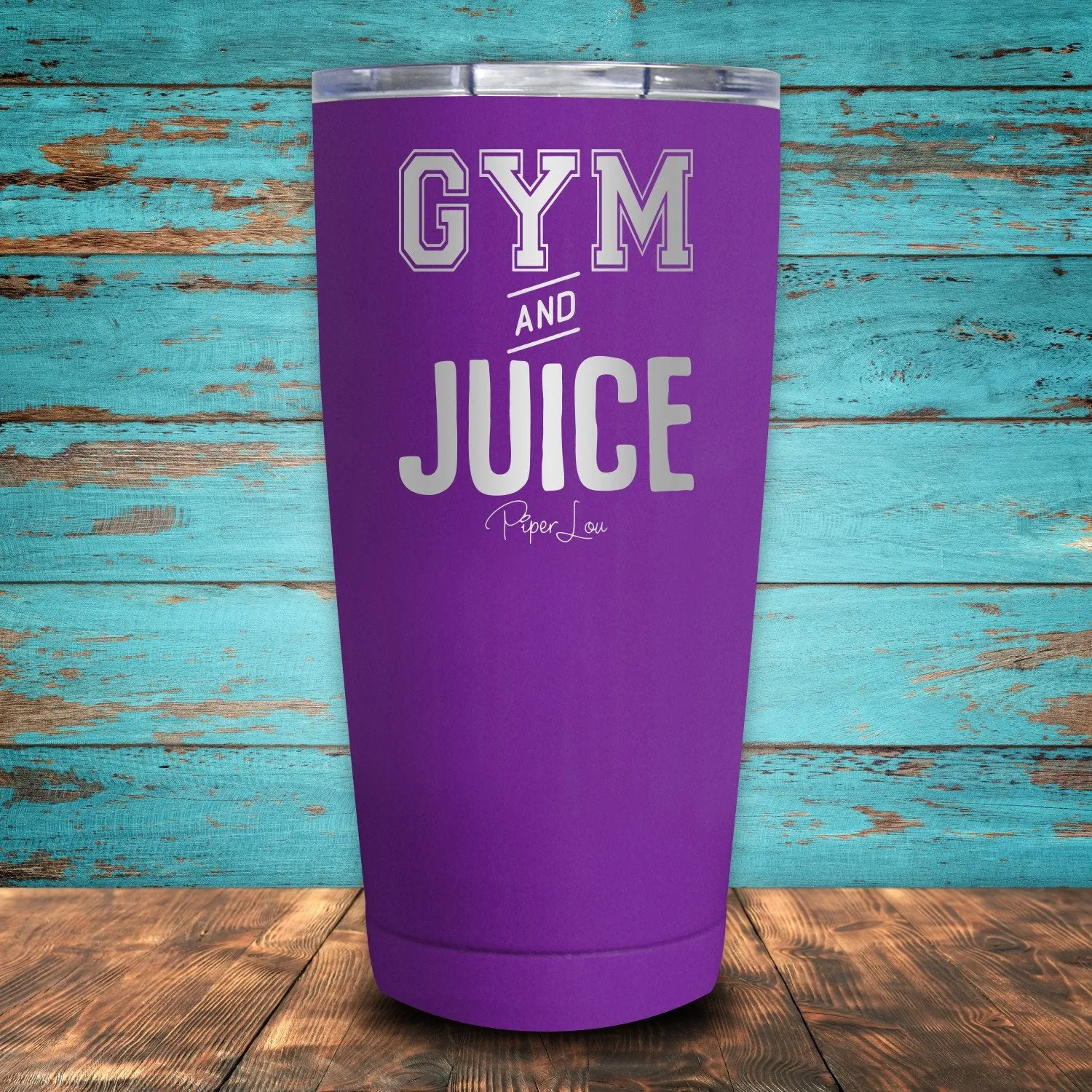 Gym & Juice Coated Drinkware