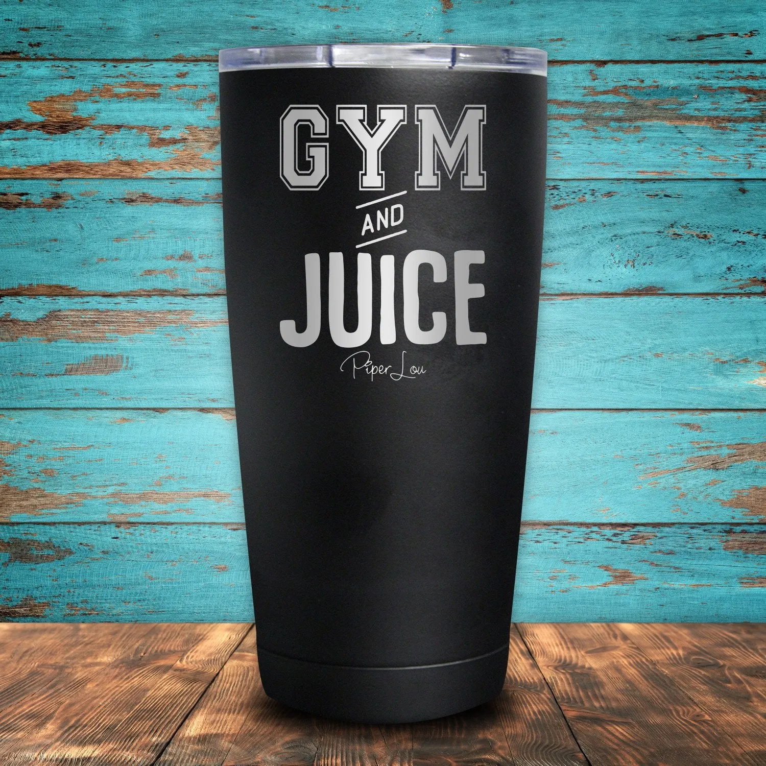 Gym & Juice Coated Drinkware