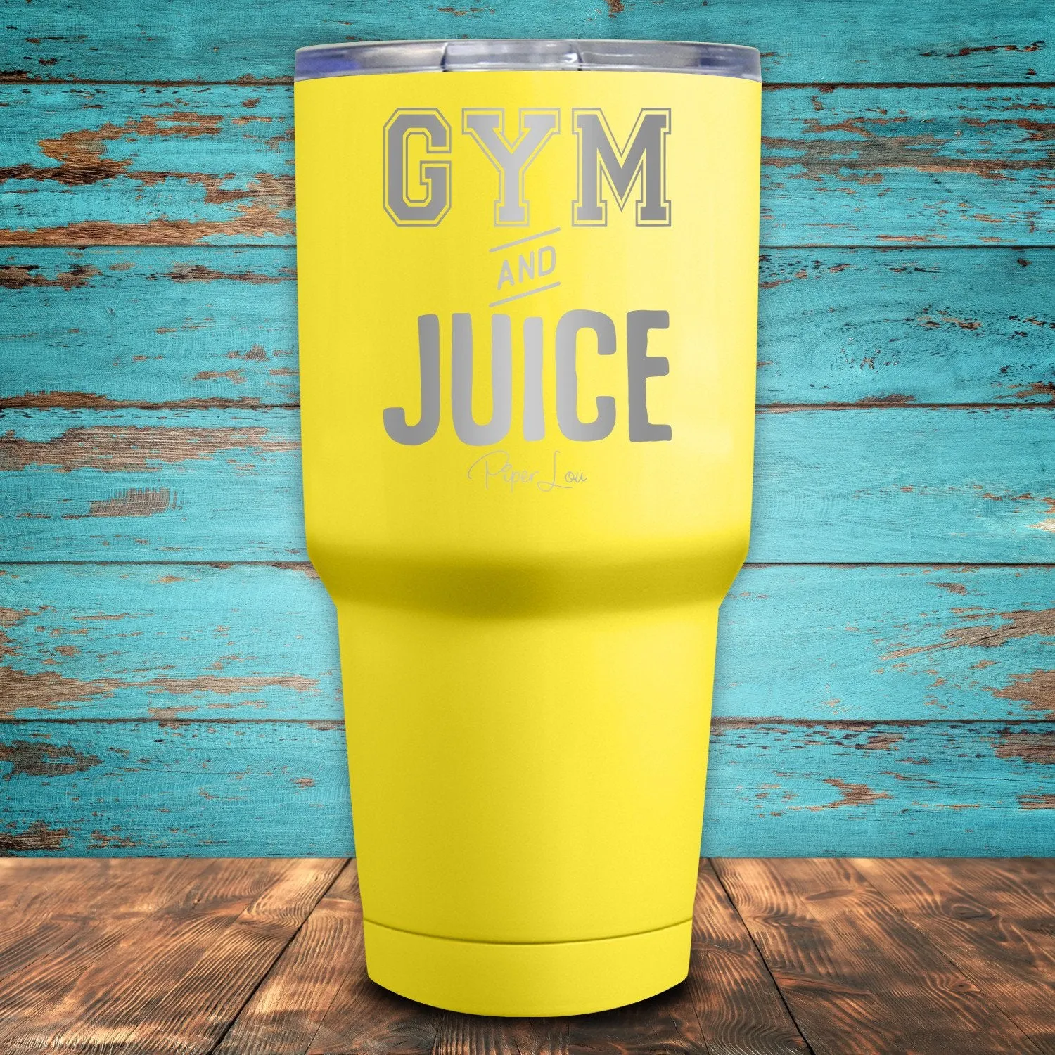 Gym & Juice Coated Drinkware