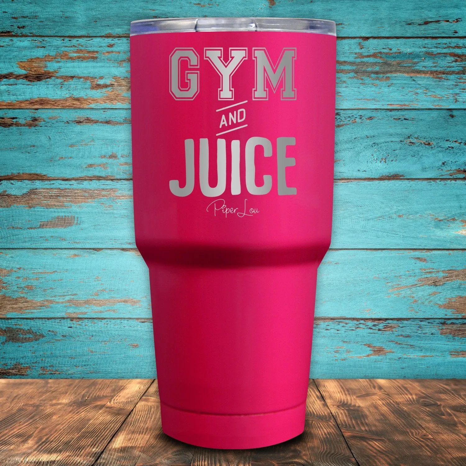 Gym & Juice Coated Drinkware