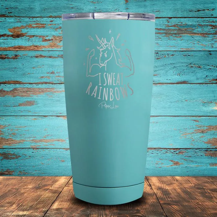 I Sweat Rainbows Coated Drinkware