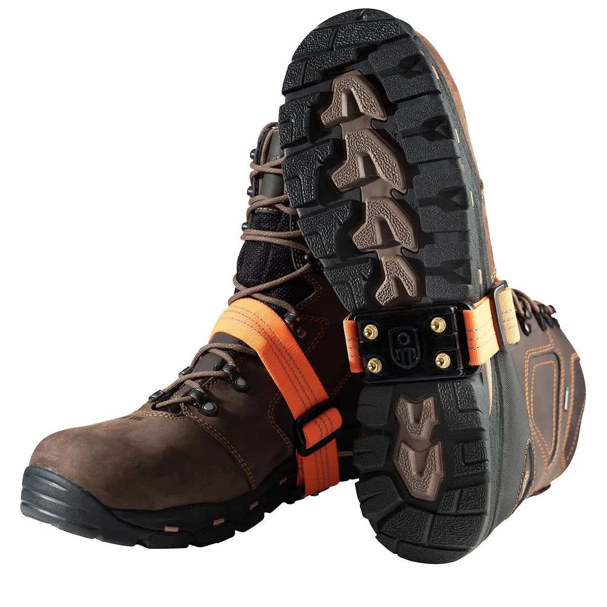 Ice Cleats - Impacto MidCleat, Anti-Slip Traction Cleats, Hi-Vis, Brass MIDCLEATSCB